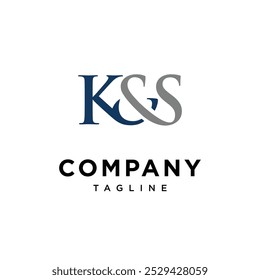Letra K y S elegante logo icono Vector