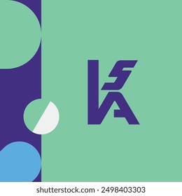 Letter K S A modern logo design concept vector illustration
