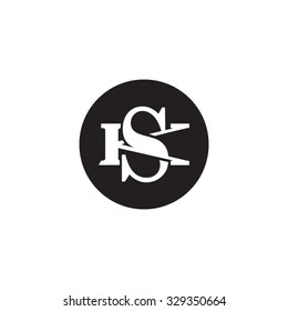 letter K and S monogram circle logo