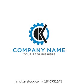 Letter K saw Logo icon design. Vector graphic design template element. Graphic Symbol for Corporate Business Identity. eps10