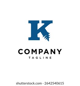 Letter K Screw logo Icon Vector
