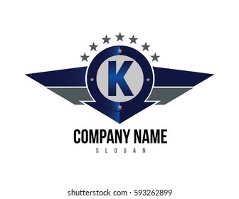 Letter K shield logo