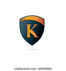 Letter K Shield Logo Icon Design Template Elements