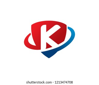 Letter K Shield Logo Template Design Vector, Emblem, Concept Design, Creative Symbol, Icon