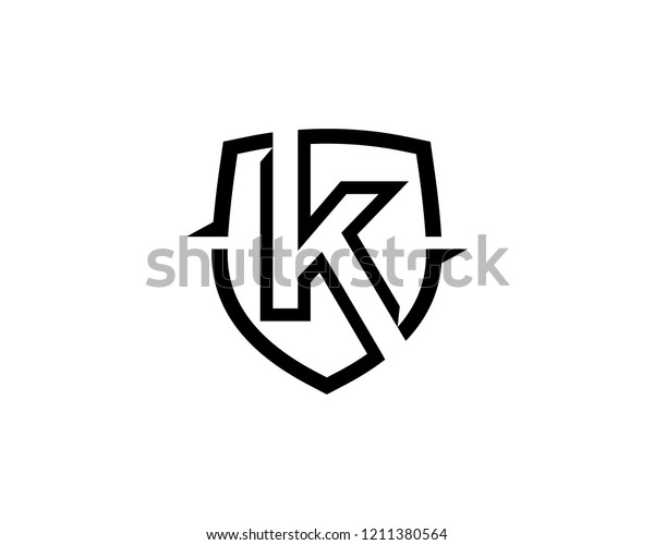 Letter K Shield Logo Template Design Stock Vector (Royalty Free) 1211380564