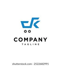 Letter K Shop logo icon vector