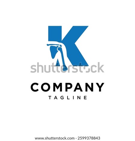 Letter K Shoulder Surgery Logo Icon Vector