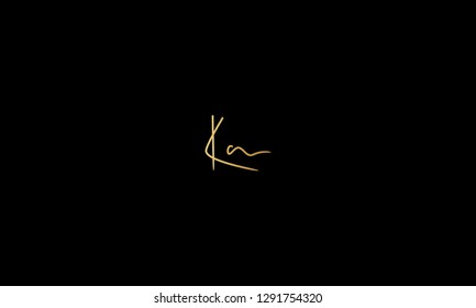 LETTER K AND A SIGNATURE LOGO FOR LOGO DESIGN OR ILLUSTRATION USE