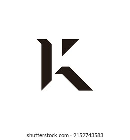 letter k simple geometric clean logo vector