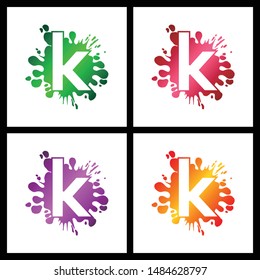 Letter K simple logo icon design vector