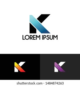 Letter K simple logo icon design vector