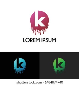 Letter K simple logo icon design vector