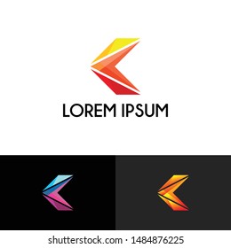 Letter K simple logo icon design vector