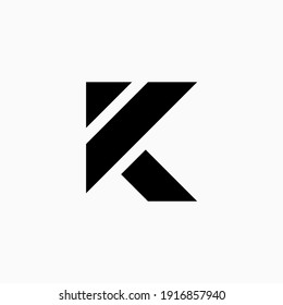 letter K simple logo. Icon design