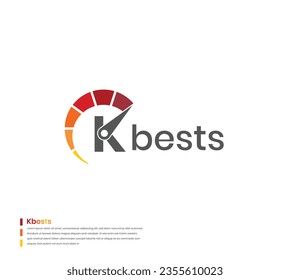 Letra k velocímetro logotipo de velocidad logotipo exclusivo vector ,wifispeed