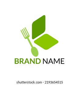 Letter K spoon and fork for restaurant logo