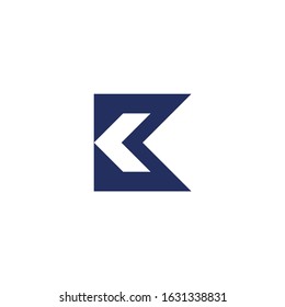 Letter K square logo design template