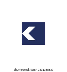 Letter K square logo design template