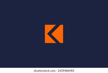 letter k with square logo icon design vector design template inspiration