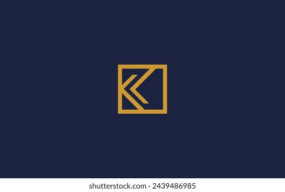 letter k with square logo icon design vector design template inspiration