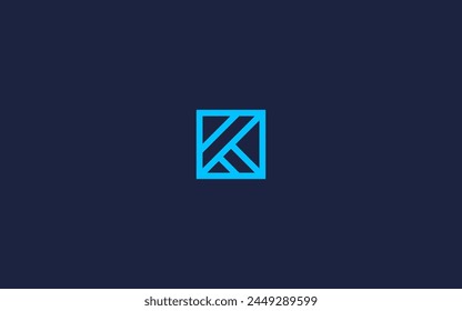 letter k with square logo icon design vector design template inspiration