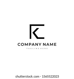 letter k in square logo. vector illustration modern style