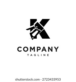 Buchstabe K-Hefter-Logo-Symbol, Vektor