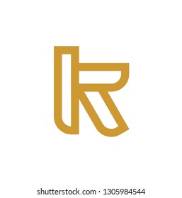 letter K with style tribal monoline. vector logo icon concept illustration