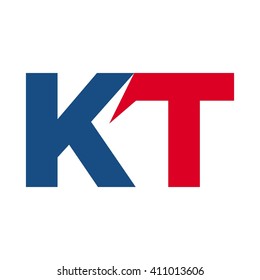 letter K and T logo vector.