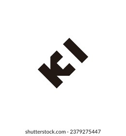Letter K T square geometric symbol simple logo vector