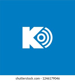 Letter K technology logo design vector