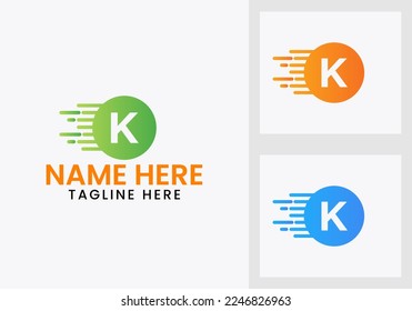 Letter K Technology Logo Design Template. Modern Logotype Symbol