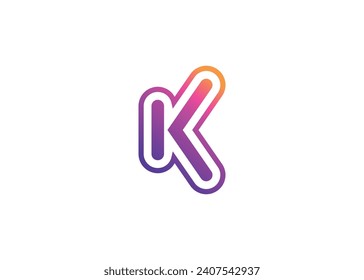 Letter K Technology vector monogram logo design template. Letter K molecule, Science and Bio technology Vector logo