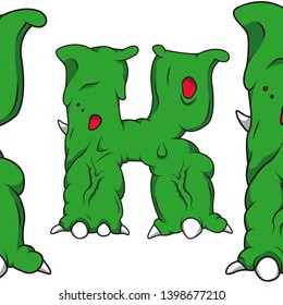 letter K. A terrible letter for a cartoon