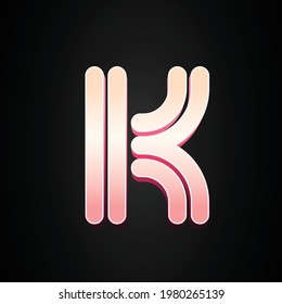 letter K text effect design vector, Can be used for Logo.