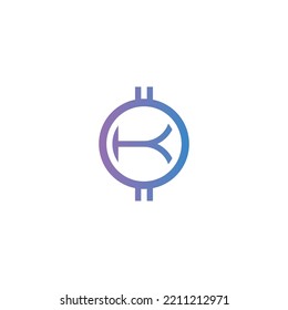 Letter K Token logo Modern Simple Gradient
