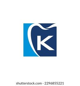 Letter K And Tooth Logo Icon 003