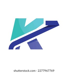 Letter K trade investment marketing logo, simple investment logo. Vector illustration