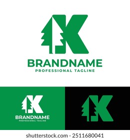 Letter K Tree Logo, for any Environmental Brands with K initial