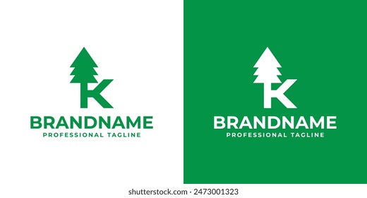 Letter K Tree Logo, Perfect for Environmental Organizations and Eco Friendly Brands