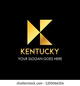 Letter K Triangle Shape Logo