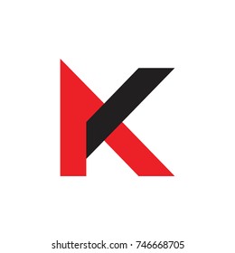Letter K Triangle Sharp Logo Vector