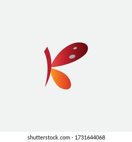 letter k unique logo creative vector design