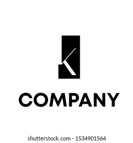letter k unique sign vector design logo