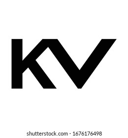 Letter K and V  logo design Vector template