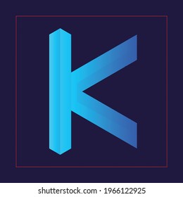 Letter K and V unique logo template vector illustration. gradient color elegant typographic design. kv logo icon