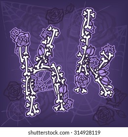 Letter K vector alphabet. ABC concept type as logo. Typography design.