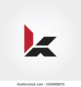 Letter K vector design illustrations