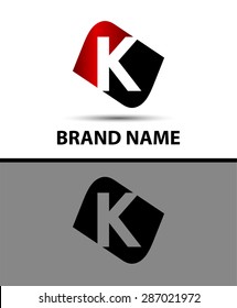 Letter K Vector elegant alphabet symbol 
