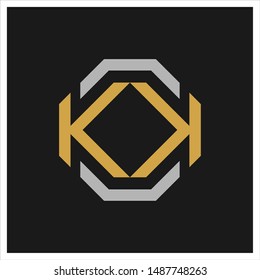 Letter K and K vector logo.